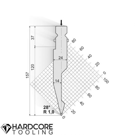 Trumpf 28 Degrees Punches - Amada Press Brake Tooling