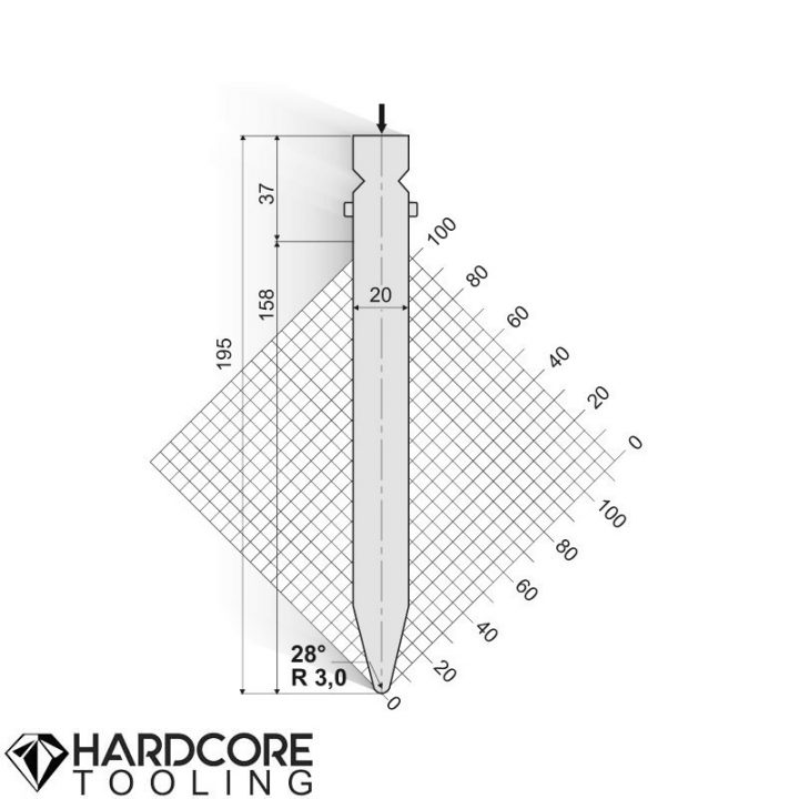 Trumpf 28 Degrees Punches - Amada Press Brake Tooling